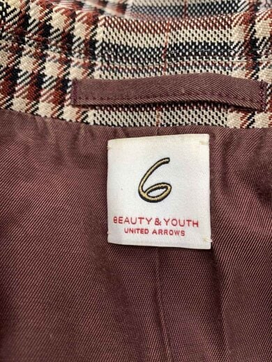 商品画像：テーラードジャケット/36/ウール/GRY/チェック/8622-209-0006 3