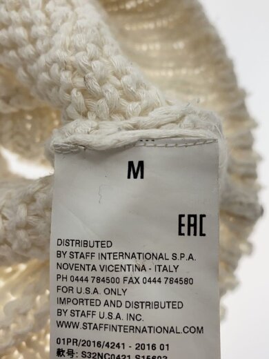 商品画像：ニットベスト(薄手)/M/コットン/WHT/無地/S32NC0421// 4