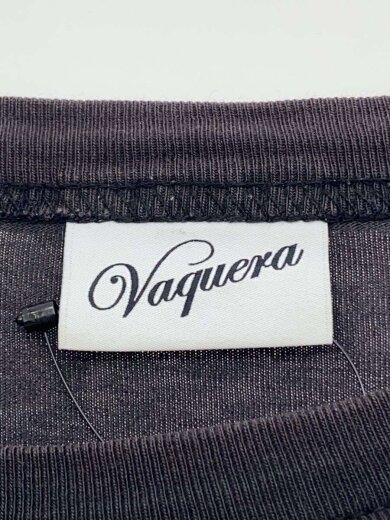画像：VaqueraTシャツ/M/コットン/BLK/VAQ08T0053