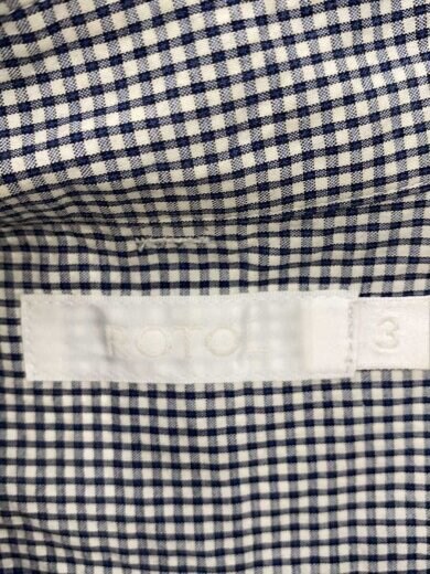 商品画像：BASIC SHIRT-RIPPLE CHECK/長袖シャツ/3/コットン/NVY/R22SSEM5R// 3