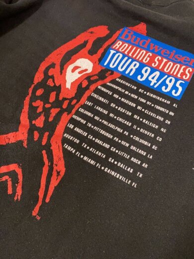 商品画像：THE ROLLING STONES SPIKE TONGUE Budweiser 94/95/XL/コットン/BLK 8