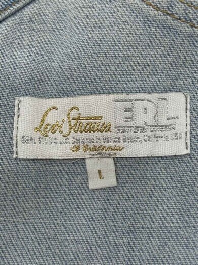 商品画像：×ERL/Denim Overalls/L/コットン/IDG/無地/A8315-0000// 4