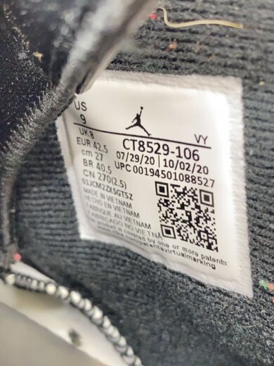 商品画像：AIR JORDAN 6 RETRO_エアジョーダン 6 レトロ/27cm/WHT 5