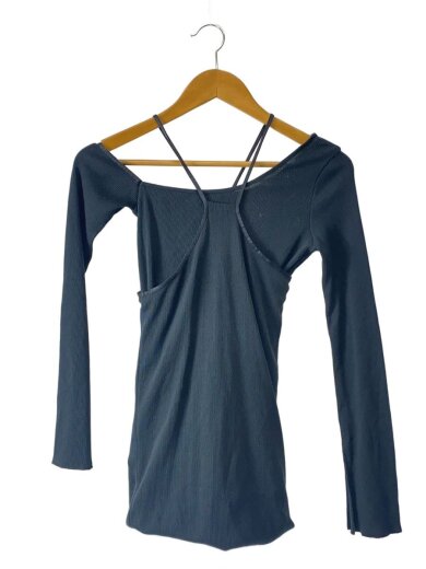 商品画像：ニット・セーター(薄手)/FREE/ポリエステル/BLK/無地/0582TM0185P 1