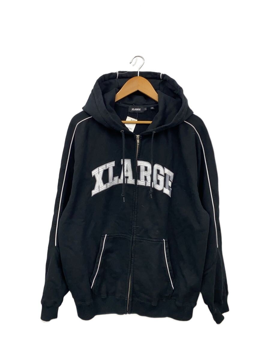 X-LARGE / ジップパーカー/L/コットン/BLK/無地/101234012008