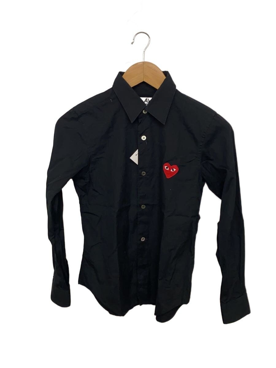 PLAY COMME des GARCONS / 長袖シャツ/S/コットン/BLK/AZ-B001