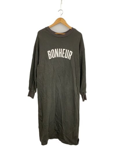 商品画像：長袖ワンピース/L/コットン/GRY/無地/R453206 1