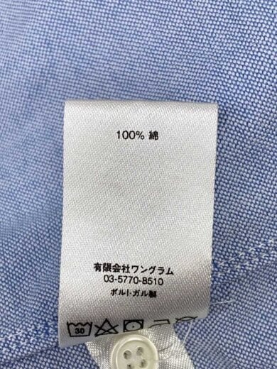 商品画像：長袖シャツ/S/コットン/BLU/無地 4