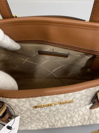 画像：MICHAEL KORSショルダーバッグ/--/WHT/総柄/35T9GTVT0B6