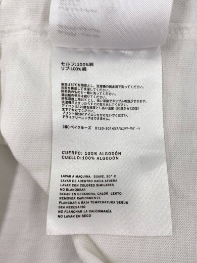 商品画像：Tシャツ/S/コットン/WHT/無地/KHM031999 4