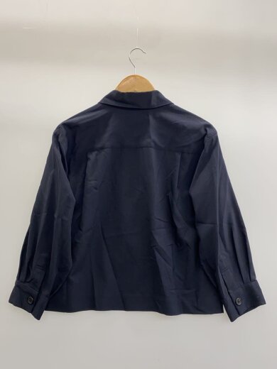商品画像：長袖シャツ/1/ウール/NVY/無地/578-4153010 2