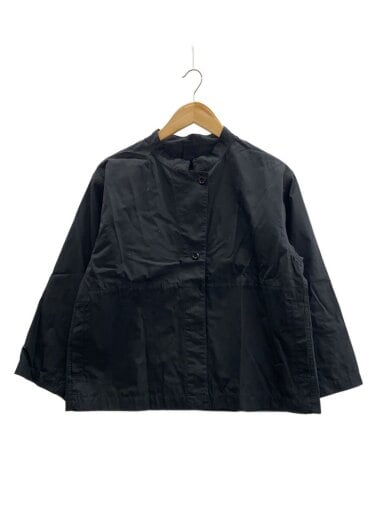 商品画像：長袖シャツ/1/コットン/BLK/無地/595-5125508 1