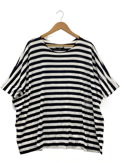 商品画像：カットソー/--/コットン/WHT/ストライプ/YG-T90-565// 1