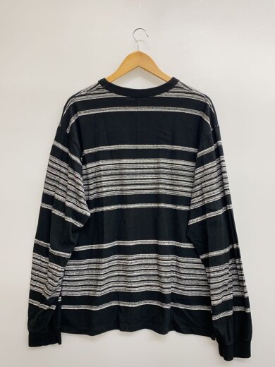 商品画像：長袖Tシャツ/L/コットン/BLK/ボーダー/305-232037// 2