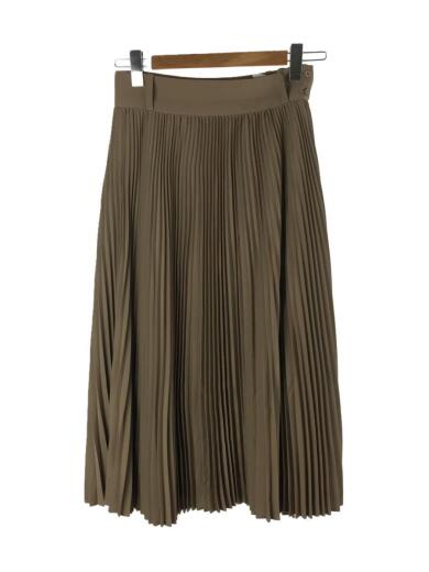 画像：HYKEロングスカート/プリーツスカート/2/ポリエステル/ベージュ/無地/191-140431