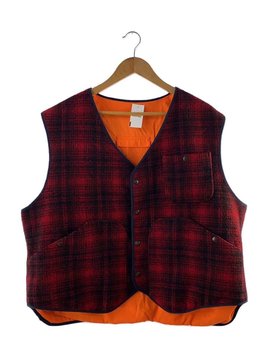 Woolrich / USA製/ベスト/XXL/ウール/レッド/チェック