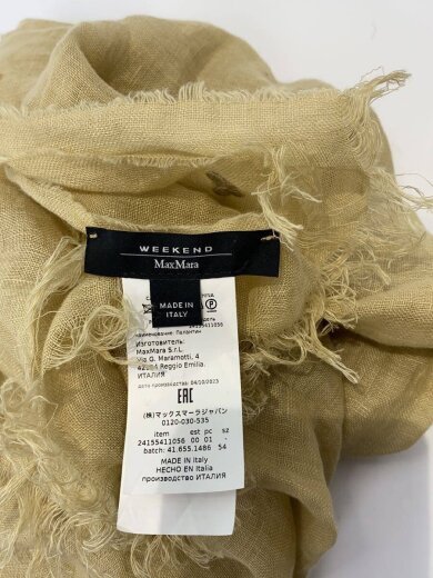 商品画像：ストール/リネン/BEG/無地/レディース/5541104506002 2