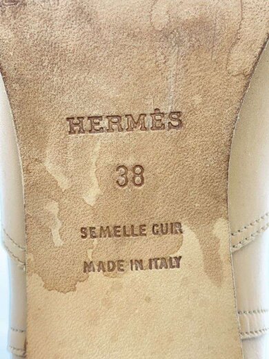 商品画像：オープントゥ/レザーブーツサンダル/38/ベージュ/レザー 5