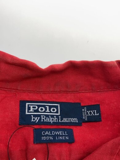 商品画像：半袖シャツ/XXL/リネン/レッド 3