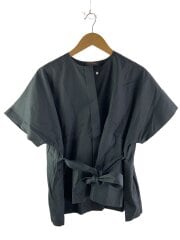 半袖ブラウス/36/コットン/ネイビー