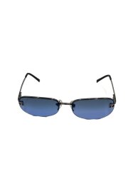 サングラス/メタル/シルバー/ブルー/レディース