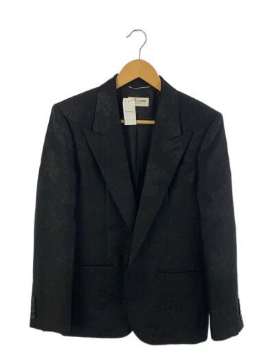 画像：SAINT LAURENT21SS/Floral Design Tailored Jacket/48/ウール/ブラック/6869811