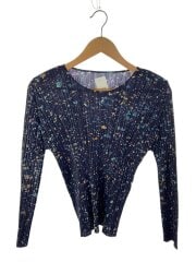 長袖カットソー/3/ポリエステル/ネイビー