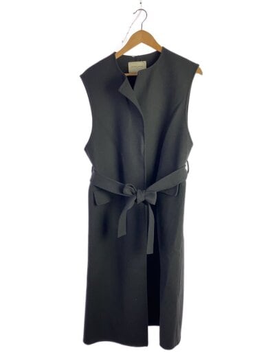 商品画像：リバーノーカラーベスト/36/ウール/グレー/1522-199-2833 1