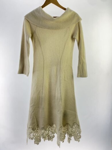 商品画像：フォックスウールレースヘムワンピース/0/ウール/クリーム/FWNO255017 2