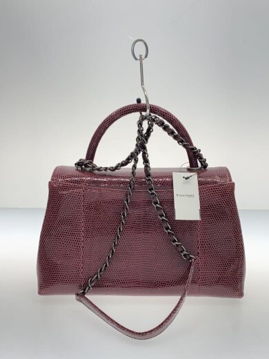 商品画像：リザードチェーンショルダー/レザー/ボルドー 3