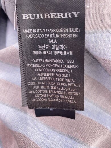 商品画像：長袖シャツ/M/シルク/ネイビー/ストライプ/4553762 4