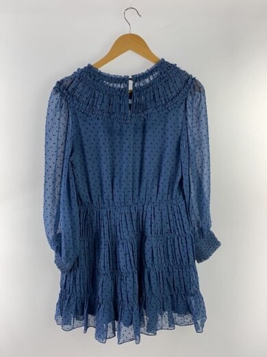 商品画像：シフォンワンピース/8/ポリエステル/ブルー/ドット/SFPRO01911 2