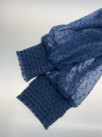 商品画像：シフォンワンピース/8/ポリエステル/ブルー/ドット/SFPRO01911 5