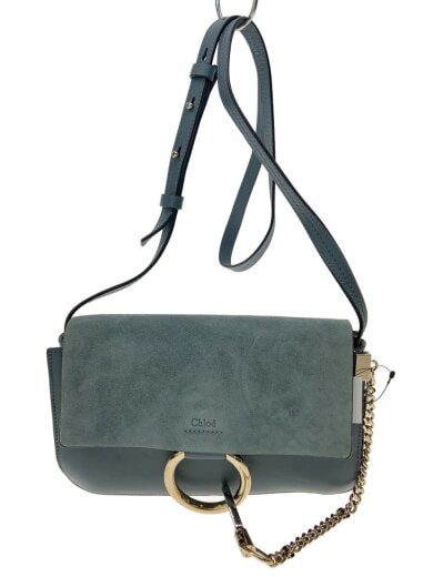 商品画像：ショルダーバッグ/レザー/ブルー 1