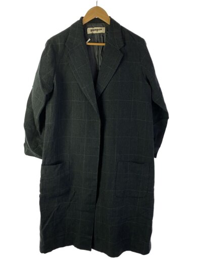 商品画像：コート/FREE/ウール/グレー/チェック/PMCO-60WL 1