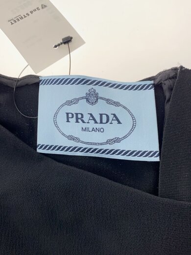 商品画像：Mid-length dress/半袖ワンピース/40/レーヨン/ブラック/P384U 3