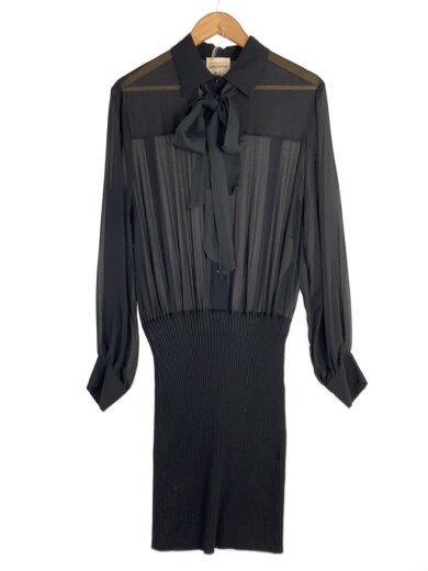 商品画像：長袖ワンピース/M/ウール/ブラック 1