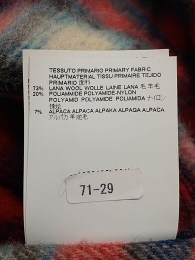 商品画像：ロングシャツ/48/ウール/レッド/チェック/S71DM0110 S48127 5