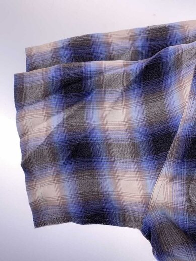 商品画像：半袖シャツ/M/レーヨン/ブルー/チェック 5