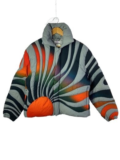 商品画像：ダウンジャケット/L/コットン/グレー/総柄 1