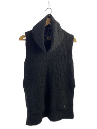 商品画像：ニットベスト(厚手)/42/アルパカ/ブラック 1