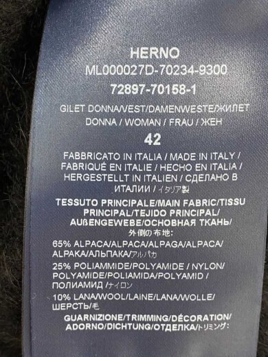 商品画像：ニットベスト(厚手)/42/アルパカ/ブラック 4