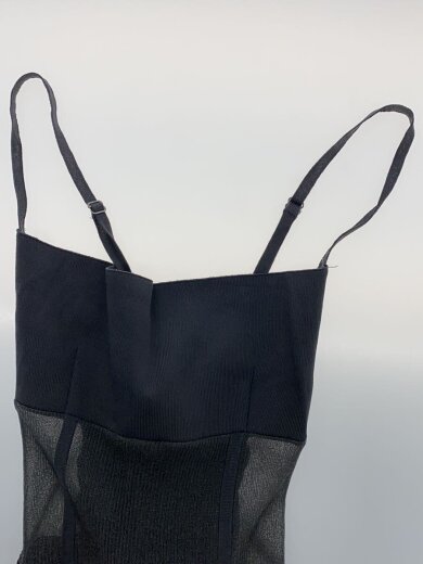 商品画像：STRIPE KNIT CAMI DRESS/1/レーヨン/グレー 5