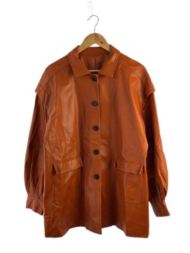 商品画像：レザージャケット・ブルゾン/FREE/フェイクレザー/オレンジ 1