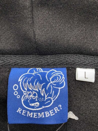 商品画像：ジップパーカー/L/コットン/ブラック 3