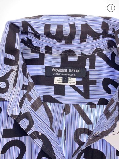 商品画像：長袖シャツ/S/コットン/ブルー/ストライプ/DD-B054 6