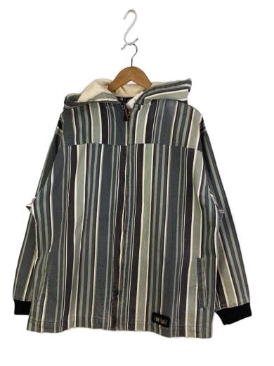 商品画像：ジャケット/80-90s/USA製/L/コットン/グレー/ストライプ 1