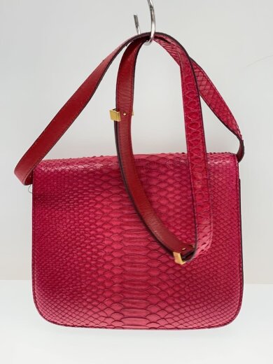 商品画像：ショルダーバッグ/パイソン/クラシックボックス/レザー/レッド 3