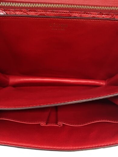 商品画像：ショルダーバッグ/パイソン/クラシックボックス/レザー/レッド 6