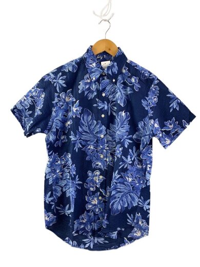 商品画像：半袖シャツ/S/コットン/ネイビー/花柄/GUARANTEED TO WRINKLE 1